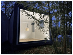 Module Habitable Conteneur 4x3m « Aménagé » – Bardage Bois Ipé & Baie Vitrée Panoramique