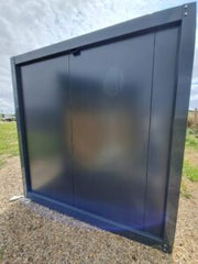 Module Préfabriqué 15 m² « Design » (6x2,5m) – Bureau Vitré Gris Anthracite Isolé