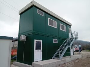 Bâtiment Modulaire Bureau R+1 60 m² « Green Energy » – 2 Niveaux avec Panneaux Solaires 3 kW & Dossier d'Ingénierie Inclus (Isolation 100 mm)