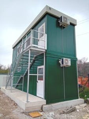 Bâtiment Modulaire Bureau R+1 60 m² « Green Energy » – 2 Niveaux avec Panneaux Solaires 3 kW & Dossier d'Ingénierie Inclus (Isolation 100 mm)