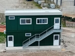 Bâtiment Modulaire Bureau R+1 60 m² « Green Energy » – 2 Niveaux avec Panneaux Solaires 3 kW & Dossier d'Ingénierie Inclus (Isolation 100 mm)