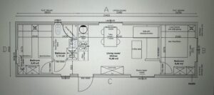 Mobil-Home « Reale II » 12x4m – Toit à 30° avec Poêle à Granulés et Plafond en Bois (3 Chambres)