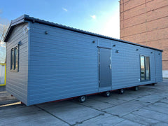 Mobil-Home Résidentiel « King I » 12x4m – Hauteur 2,60m & Isolation 20cm (Triple Vitrage)