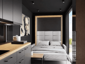 Module Habitable Studio T0 en Conteneur (4x3m) – Design Moderne & Isolation en Laine de Roche