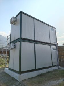 Monobloc Bureau 6m avec Salle d'Eau & Douche – Structure Renforcée Superposable avec Climatisation