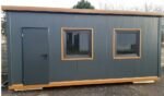 Pavillon de Bureau 17m² (6x2,9m) – Design Moderne Anthracite & Finitions Bois – Isolation 100mm – Image 4