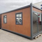 Container de bureau de 6 mètres "Prestige" – Vitres éclatées et double porte (Design Moderne)
