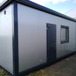 Bungalow de Bureau Monobloc 18m² (6x3m) avec Sanitaires – Isolation Premium 100mm (Usage 4 Saisons)
