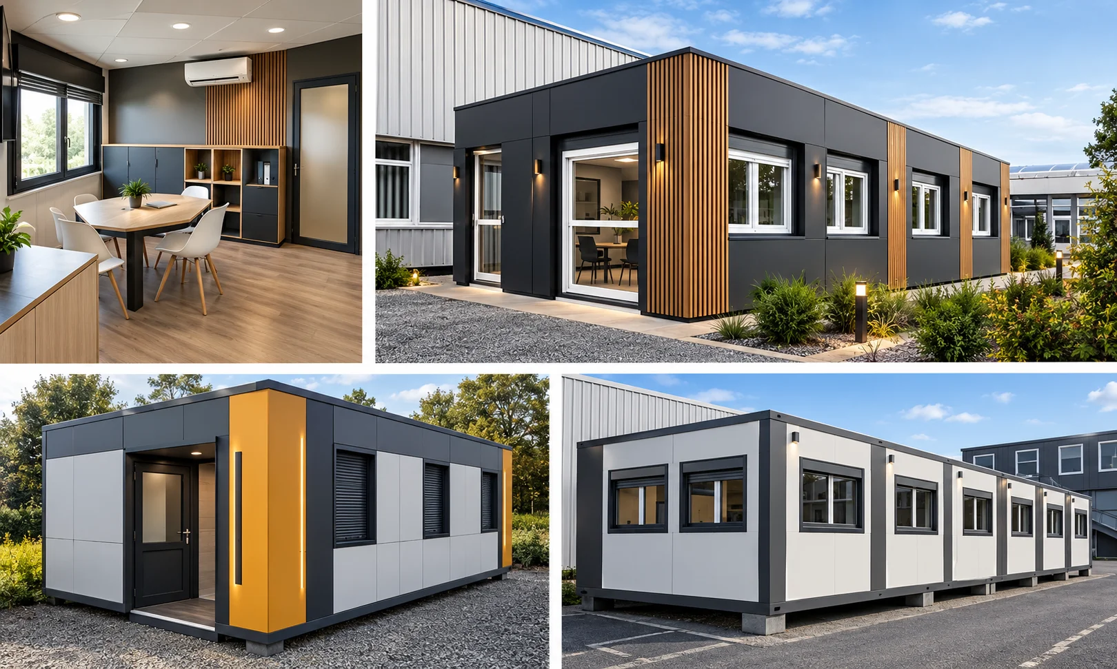 Alignement de mobile homes dans un domaine de loisirs